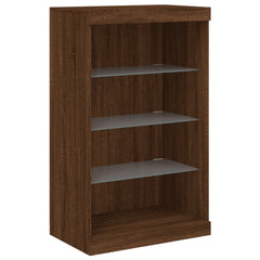 vidaXL Sideboard with LED Lights Brown Oak 60.5x37x100 cm 3