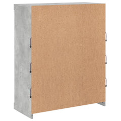 Sideboard with LED Lights 81x37x100 cm Concrete grey