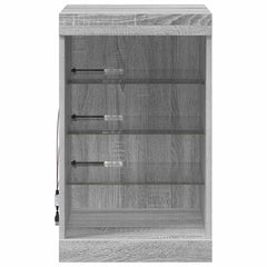 vidaXL Sideboard with LED Lights Grey Sonoma 41x37x67 cm 6