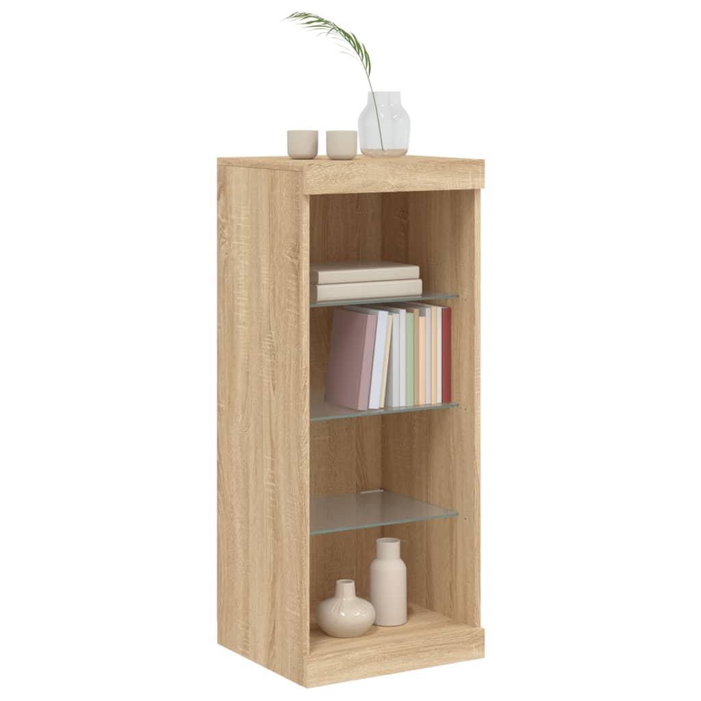 vidaXL Sideboard with LED Lights Sonoma Oak 41x37x100 cm 4