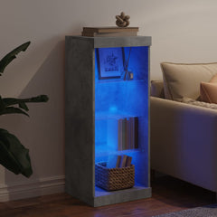 vidaXL Sideboard with LED Lights Concrete Grey 41x37x100 cm 3