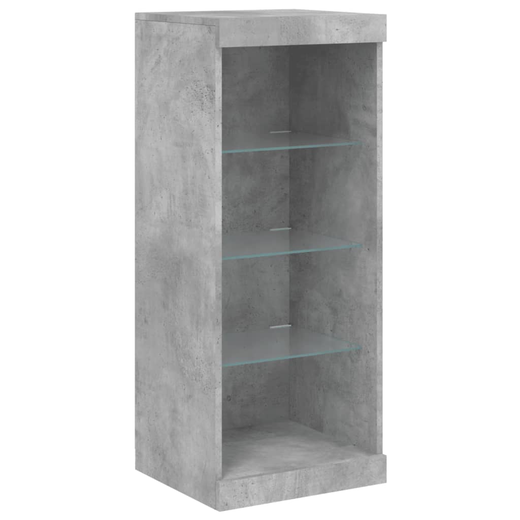 vidaXL Sideboard with LED Lights Concrete Grey 41x37x100 cm 5
