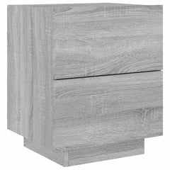 vidaXL Bedside Cabinets with LED Lights 2 pcs Grey Sonoma Engineered Wood 6