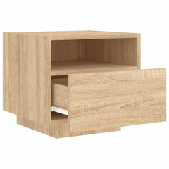 vidaXL Bedside Cabinets with LED Lights 2 pcs Sonoma Oak 40x39x37 cm 6