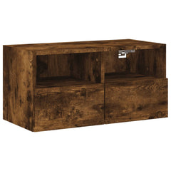 TV Wall Cabinet 60x30x30 cm Engineered Wood 1 Width 60 cm Smoked oak