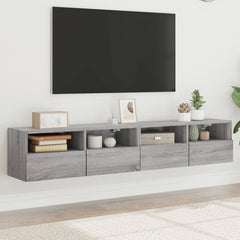 vidaXL TV Wall Cabinets 80x30x30 cm Engineered Wood 2 pcs