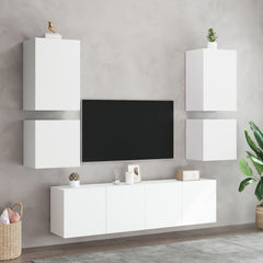 vidaXL TV Wall Cabinet White 40.5x30x40 cm Engineered Wood 4