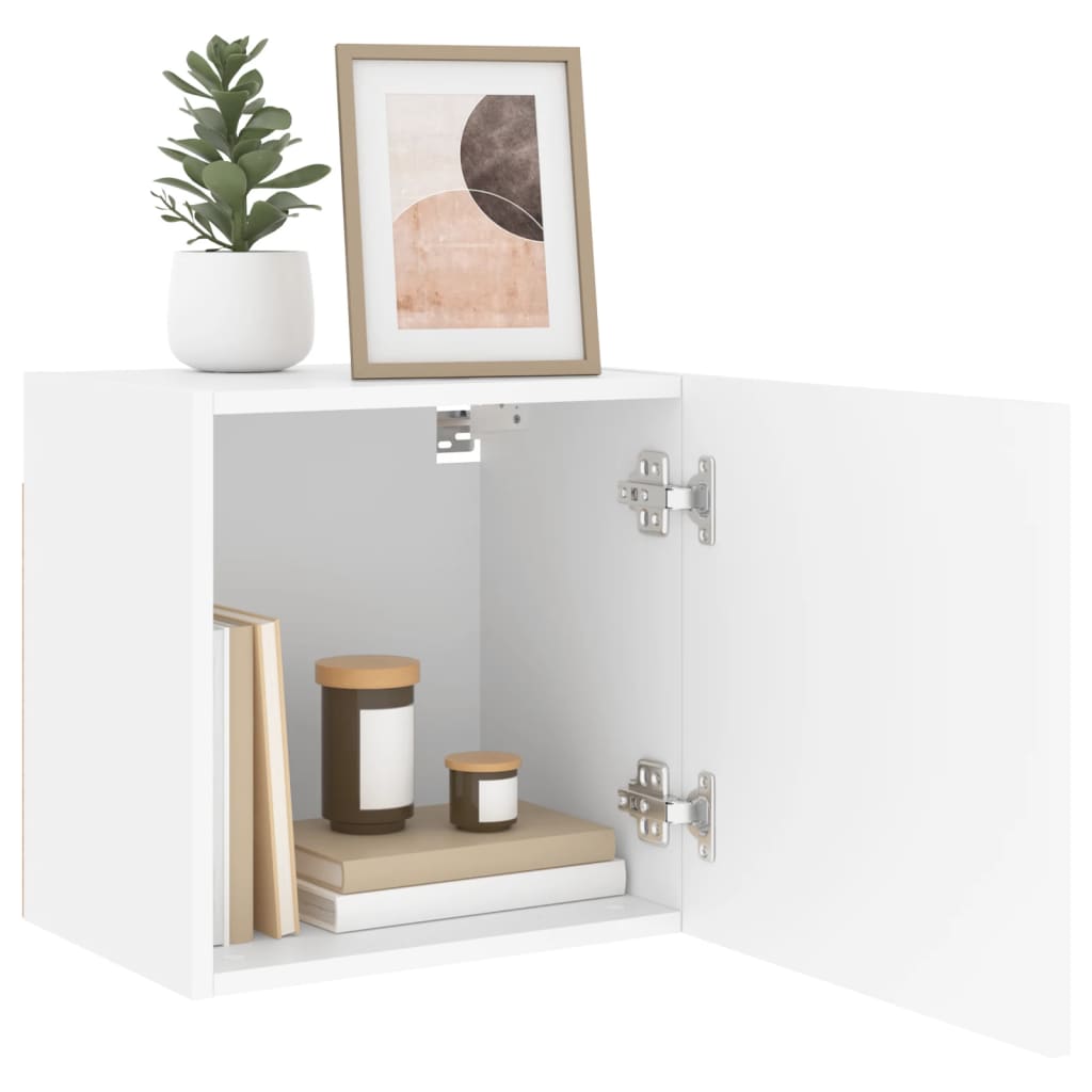 vidaXL TV Wall Cabinet White 40.5x30x40 cm Engineered Wood 5