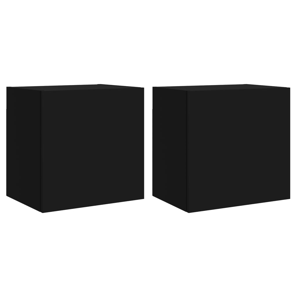 vidaXL TV Wall Cabinets 2 pcs Black 40.5x30x40 cm Engineered Wood 2