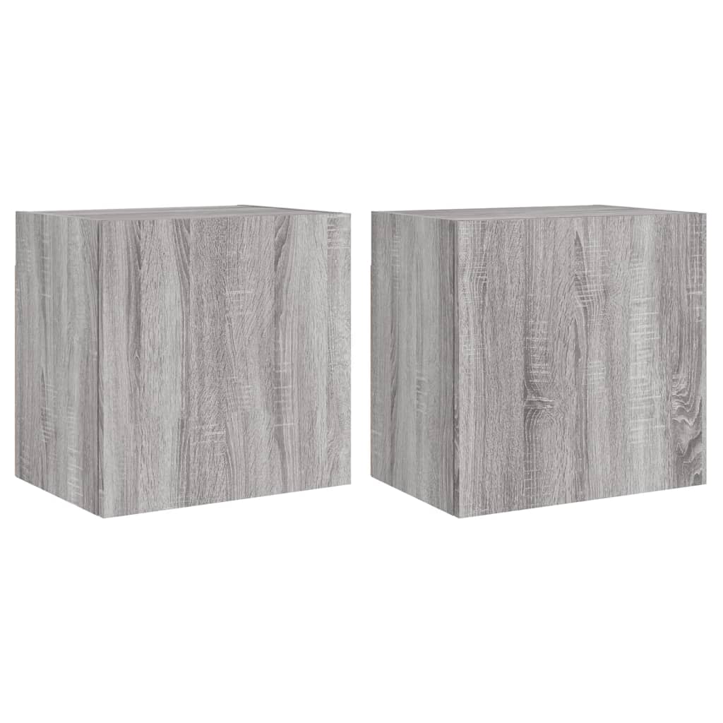 vidaXL TV Wall Cabinets 2 pcs Grey Sonoma 40.5x30x40 cm Engineered Wood 2