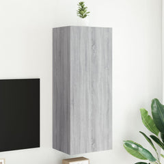 TV Wall Cabinet 40.5x30x102 cm Engineered Wood Grey sonoma