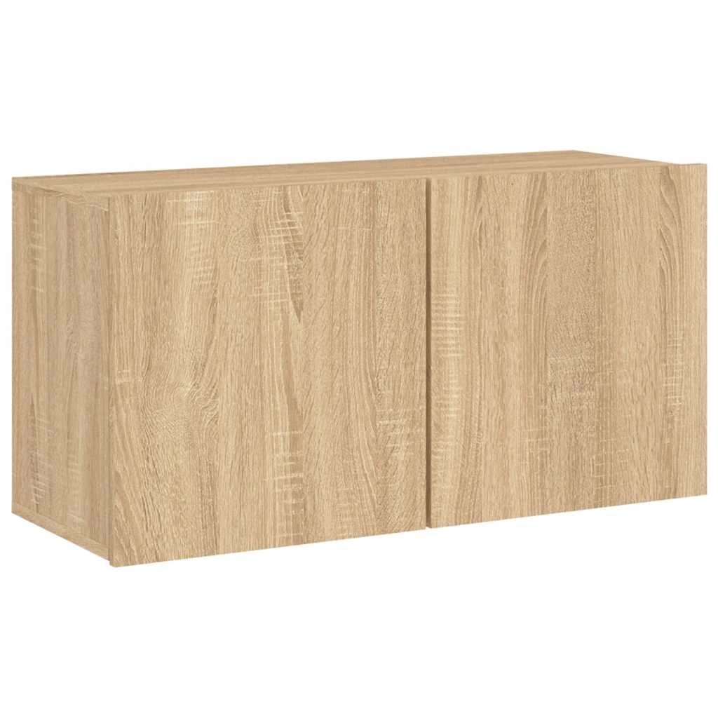 vidaXL TV Cabinet Wall-mounted Sonoma Oak 80x30x41 cm 2