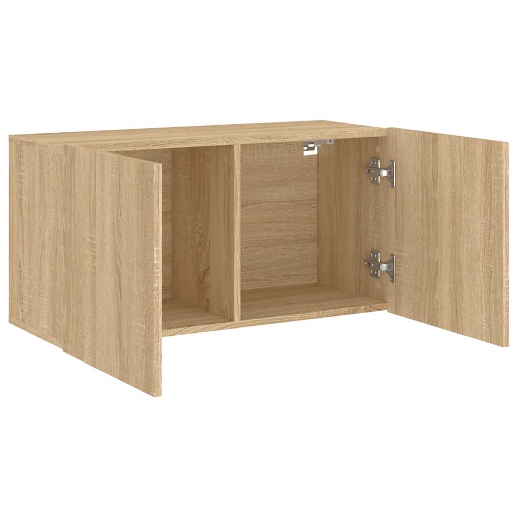 vidaXL TV Cabinet Wall-mounted Sonoma Oak 80x30x41 cm 5