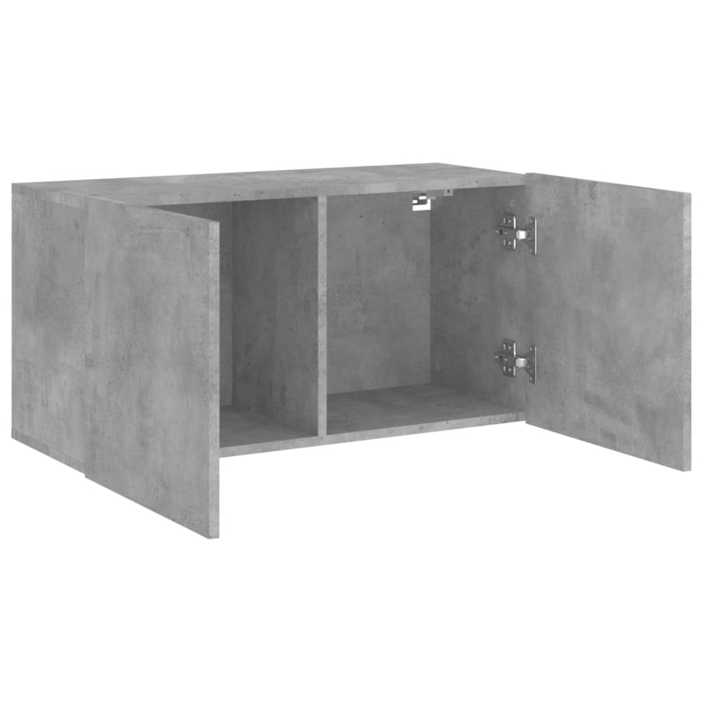 vidaXL TV Cabinet Wall-mounted Concrete Grey 80x30x41 cm 5