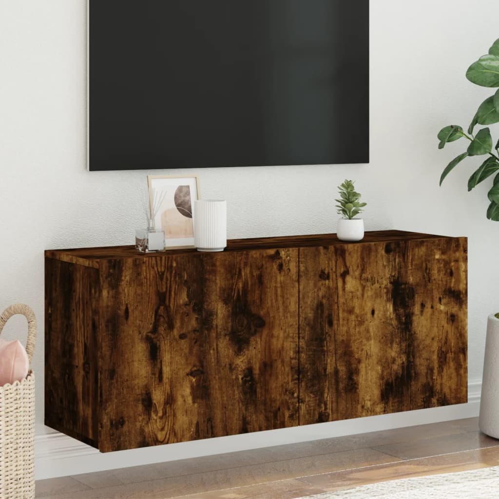 TV Cabinet Wall-mounted 100x30x41 cm Smoked oak