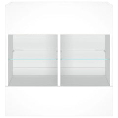 vidaXL TV Wall Cabinet with LED Lights White 58,5x30x60,5 cm 6