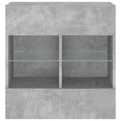 vidaXL TV Wall Cabinet with LED Lights Concrete Grey 58,5x30x60,5 cm 6