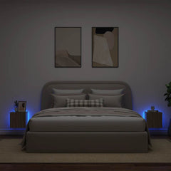 vidaXL TV Wall Cabinets with LED Lights 2 pcs Sonoma Oak 30.5x35x30 cm 3