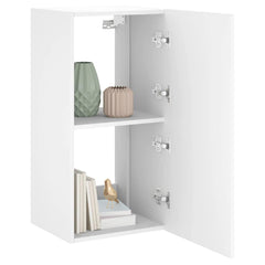 vidaXL TV Wall Cabinet with LED Lights White 40.5x35x80 cm 5