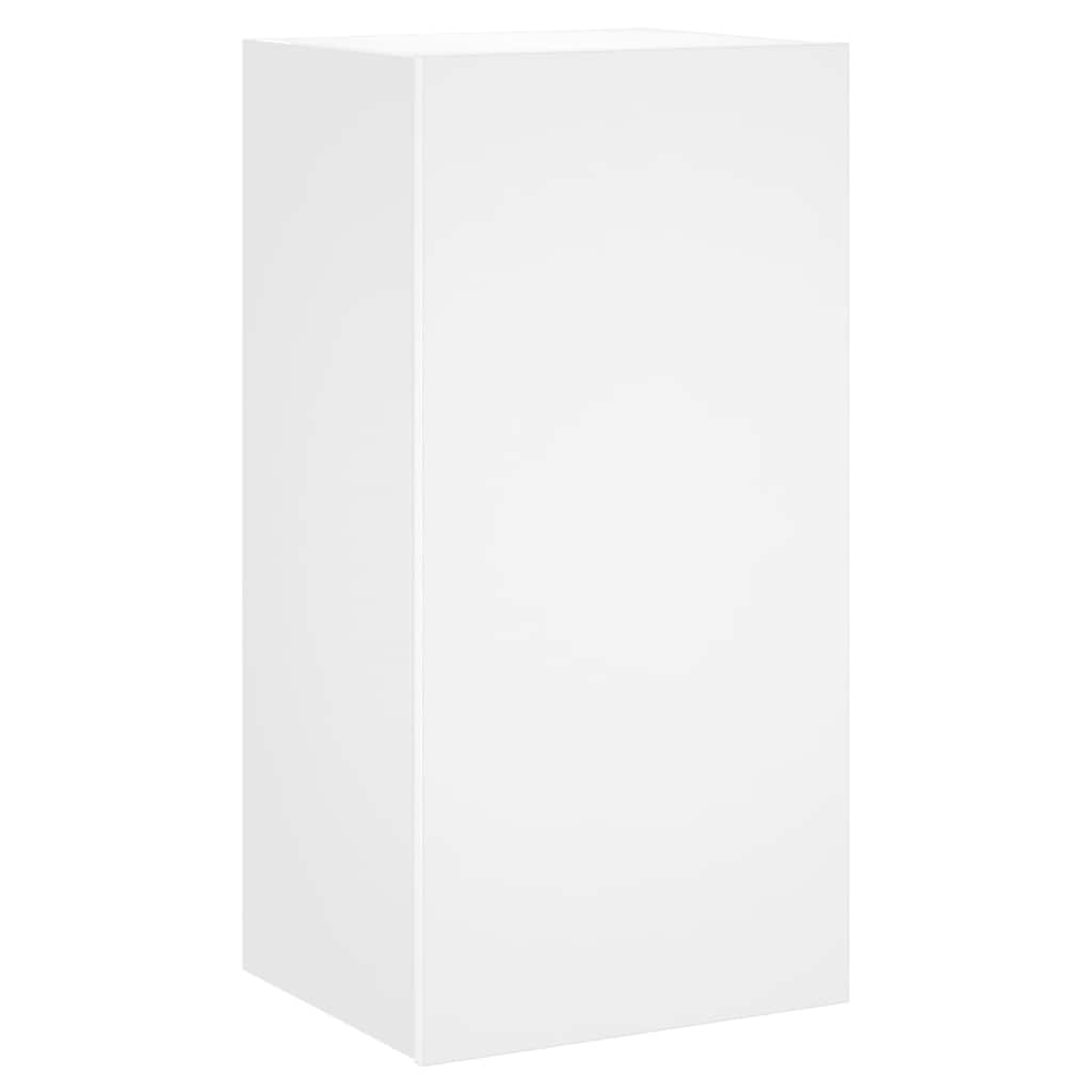vidaXL TV Wall Cabinet with LED Lights White 40.5x35x80 cm 6