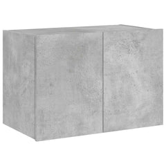 vidaXL TV Wall Cabinet with LED Lights Concrete Grey 60x35x41 cm 3