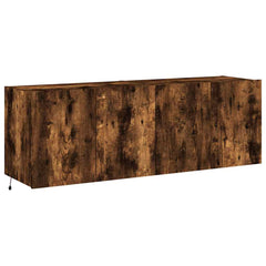 vidaXL TV Wall Cabinets with LED Lights 2 pcs Smoked Oak 60x35x41 cm 3