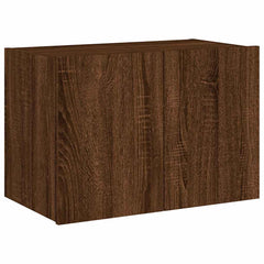 vidaXL TV Wall Cabinet with LED Lights Brown Oak 60x35x41 cm 3
