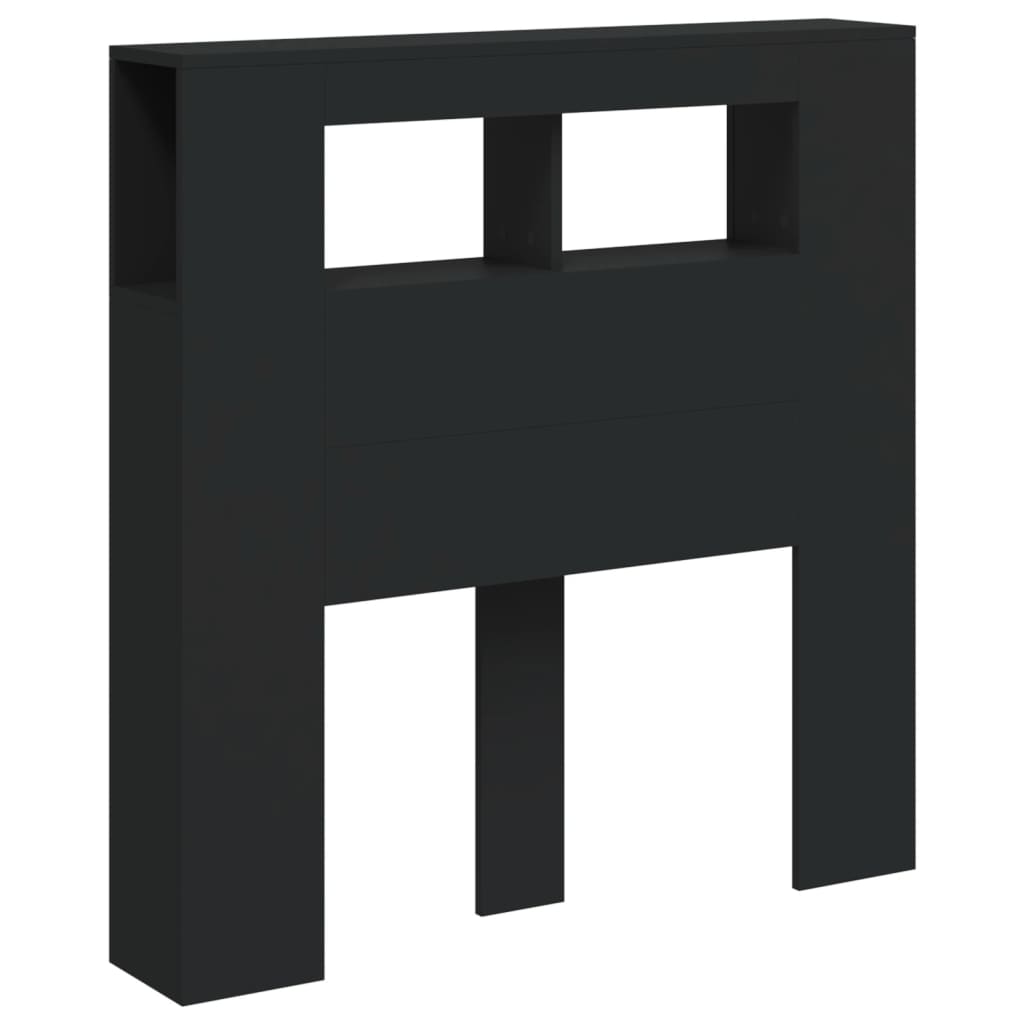 vidaXL LED Headboard Black 100x18,5x103,5 cm Engineered Wood 4