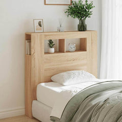 LED Headboard 100x18.5x103.5 cm Engineered Wood Sonoma Oak 100 x 103.5 cm