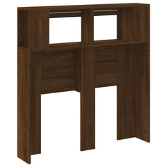 vidaXL LED Headboard Brown Oak 100x18,5x103,5 cm Engineered Wood 6