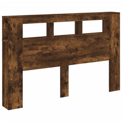 LED Headboard 100x18.5x103.5 cm Engineered Wood Smoked Oak 160 x 103.5 cm