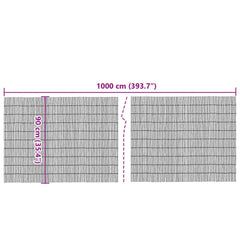 vidaXL Garden Fence 1000x90 cm Reed 5