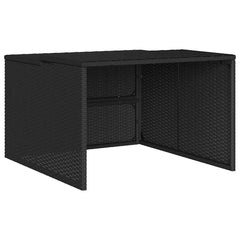 Robot Mower Garage 86x90x52/57 Poly Rattan Black