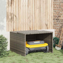 Robot Mower Garage 86x90x52/57 Poly Rattan Grey