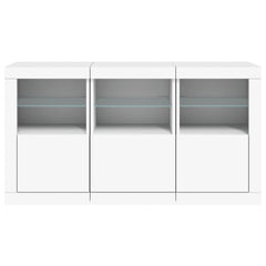 Sideboard with LED Lights 123x37x67 cm White
