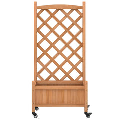 vidaXL Planter | Brown | Solid Fir Wood, Iron | Planters | Planter 4