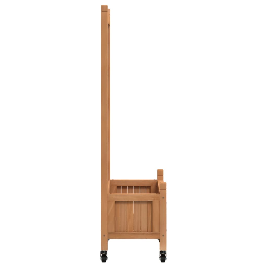 vidaXL Planter | Brown | Solid Fir Wood, Iron | Planters | Planter 5