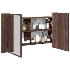 vidaXL LED Bathroom Mirror Cabinet 80x12x45 cm Acrylic