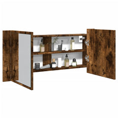 vidaXL LED Bathroom Mirror Cabinet 100x12x45 cm Acrylic
