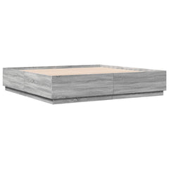 vidaXL Bed Frame without Mattress Grey Sonoma 180x200 cm 3