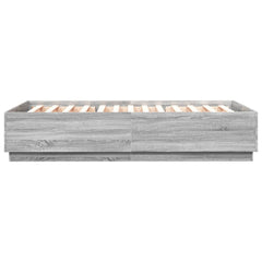 Bed Frame without Mattress 160x200 cm Grey sonoma