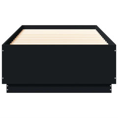 vidaXL Bed Frame without Mattress Black 100x200 cm 4