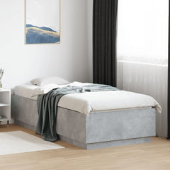 Bed Frame without Mattress 90x200 cm Concrete grey