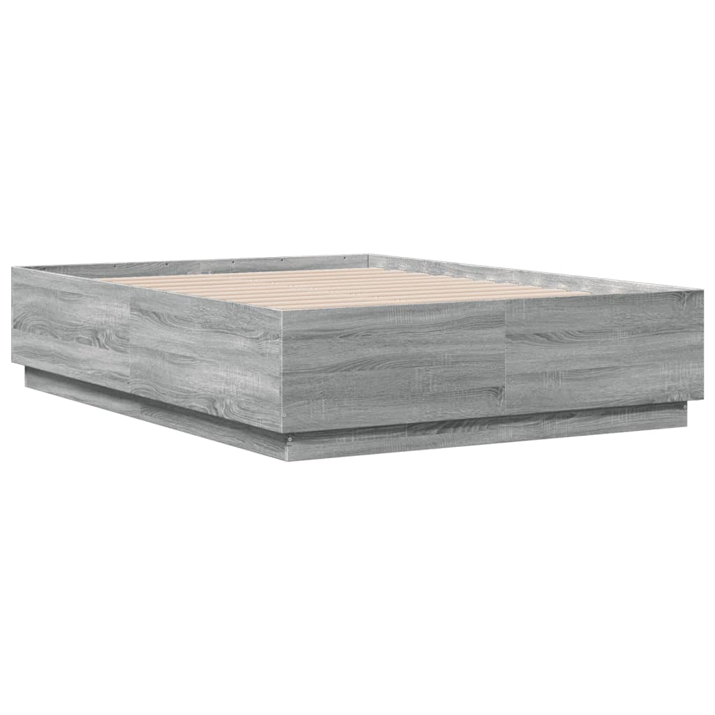 Bed Frame without Mattress Grey sonoma