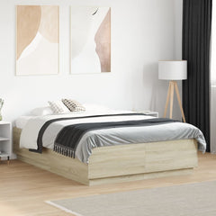 Bed Frame without Mattress 120x190 cm Sonoma oak