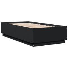 Bed Frame without Mattress 75x190 cm Small Single Length 190 cm Width 75 cm Black