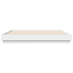 Bed Frame with LED without Mattress 200x200 cm White
