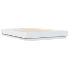 Bed Frame without Mattress 140x190 cm White