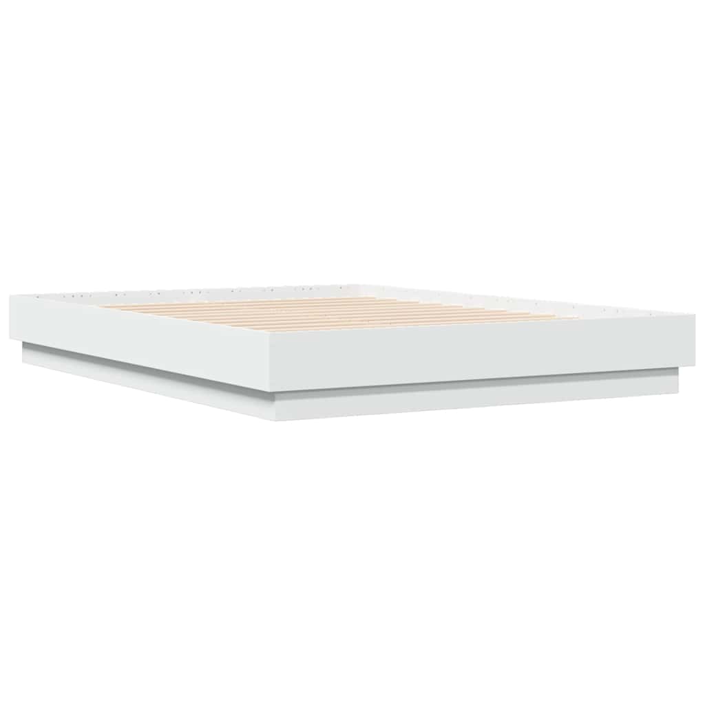 Bed Frame without Mattress 140x190 cm White
