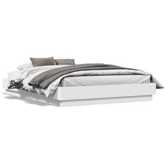 Bed Frame without Mattress 135x190 cm White